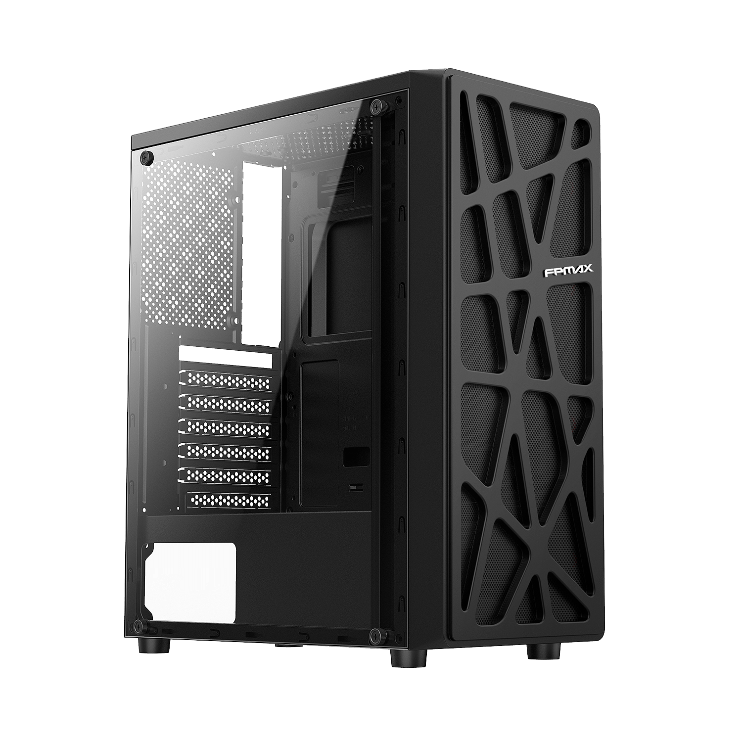 CASE ATX GAMER CORTEX NEGRO, Case sin Fuente, 1xUSB 2.0, 1xUSB 3.0, 1xUSB C, 1xAUDIO, 1xMIC, Acrilico lateral, Malla frontal. Medidas: 355 x 180 x 425mm, 2x3.5HDD, 1x2.5SDD interno. CORTEX-NEGRO - SMART BUSINESS