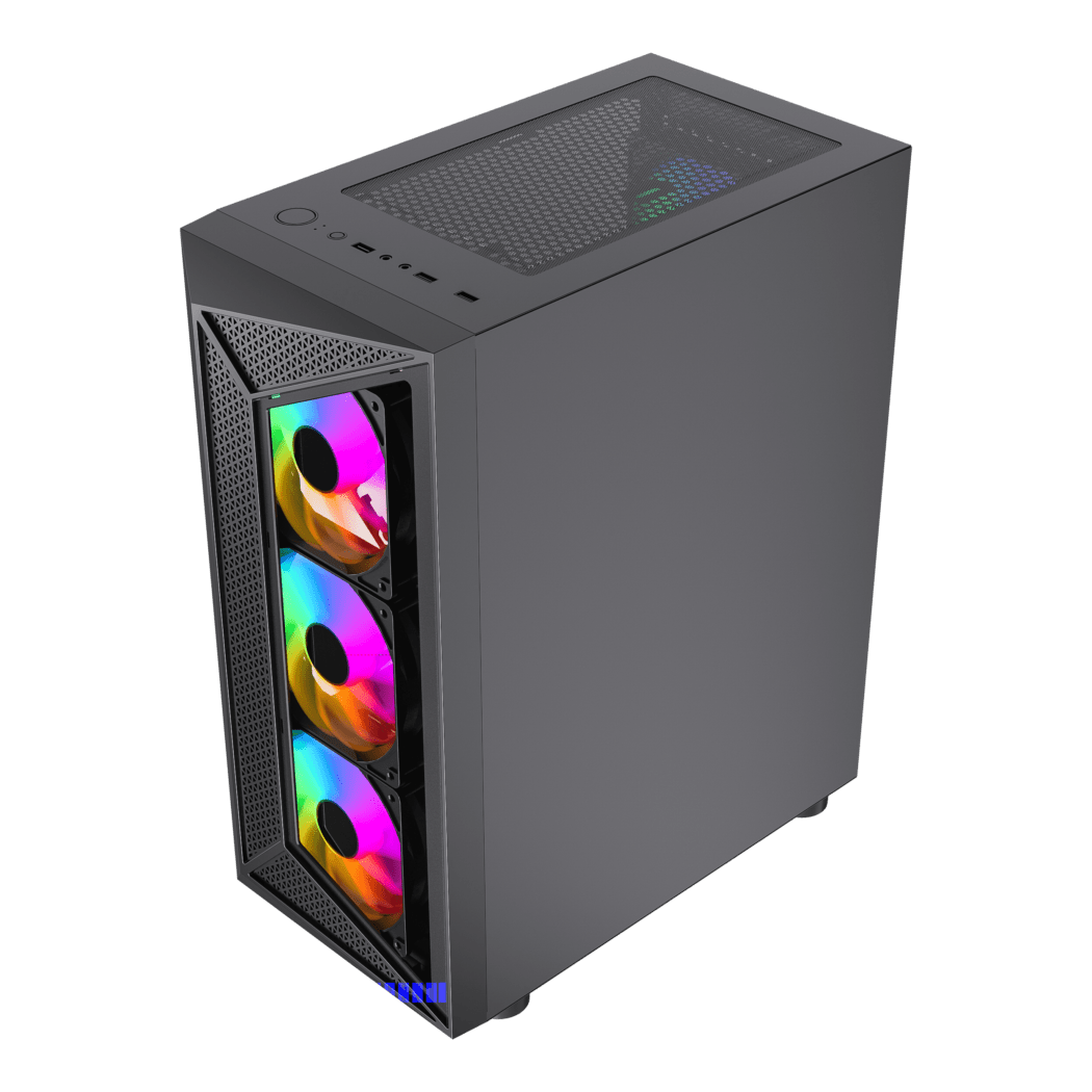 CASE ATX, GEMINIS CR30, FUENTE 500W, 2XUSB 2.0, 1XUSB 3.0, AUDIO HD, MICRÓFONO HD, 4X12CM LED RAINBOW COOLER, VT LATERAL Y FRONTAL, MEDIDAS: 365 X 200 X 455MM, 2X3.5HDD, 2X2.5SDD INTERNO GEMINIS-CR30 - SMART BUSINESS