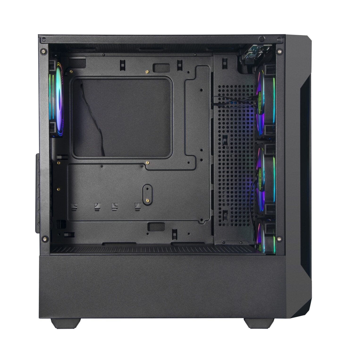 CASE ATX INFINITY 415, FUENTE 600W, 2XUSB2.0, 1XUSB3.0, AUDIO HD, MICRÓFONO HD, 4X12CM LED ARGB COOLER, VT LATERAL, MEDIDAS: 400X200X435MM, 1X3.5 HDD, 3X2.5 SDD INTERNO INFINITY-415 - SMART BUSINESS
