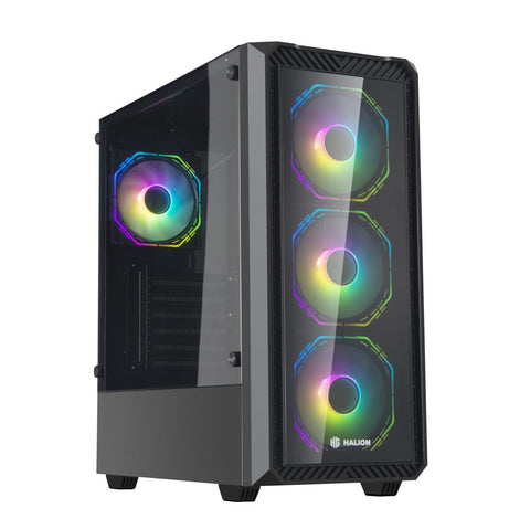 CASE ATX INFINITY 416, FUENTE 600W, 2XUSB2.0, 1XUSB3.0, AUDIO HD, MICRÓFONO HD, 4X12CM LED ARGB COOLER, VT LATERAL, MEDIDAS: 400 X 200 X 435MM, 2X3.5 HDD, 2X2.5 SDD INTERNO INFINITY-416 - SMART BUSINESS