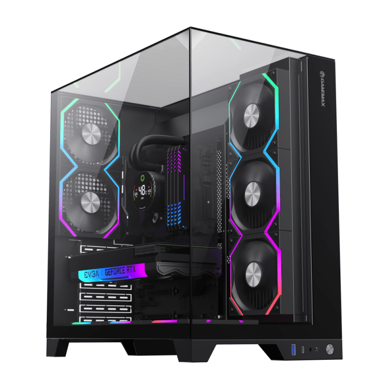 CASE ATX INFINITY PRO, sin Fuente, 1xUSB 3.0, Audio & Mic TRRS, 1xUSB - Tipo C, 5x120mm ARGB COOLER, Vidrio Templado Superior, Frontal y Lateral, Medidas: 418 x 272 x 454mm, 1x3.5HDD + 3x2.5SDD interno INFINITY-PRO - SMART BUSINESS