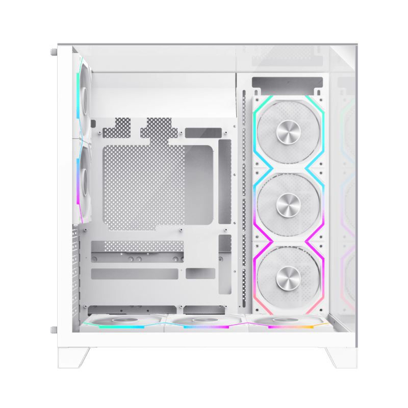 CASE ATX INFINITY PRO WT, 1xUSB 3.0, USB TYPE C, CHASIS VIDRIO TEMPLADO SUPERIOR, LATERAL Y FRONTAL. Medidas: 418 x 272 x 454mm, 1x3.5HDD, 3x3.5SDD interno, Color: Blanco INFINITY-PRO-WT - SMART BUSINESS