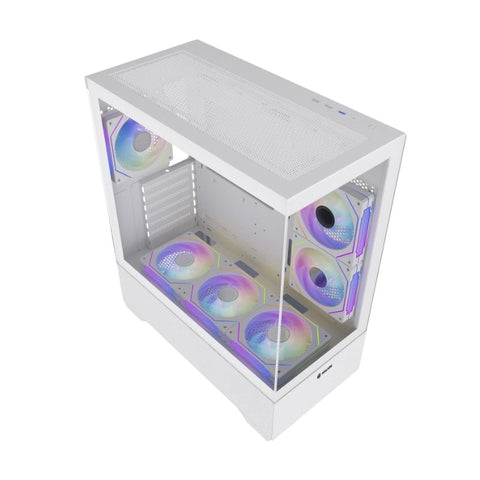 CASE ATX JUPITER K04, Case sin Fuente, 2xUSB 2.0, 1xUSB 3.0, 6X12CM LED ARGB COOLER, VT lateral, Medidas: 420 x 215 x 490 mm, 2x3.5HDD, 3x2.5SDD interno JUPITER-K04 - SMART BUSINESS