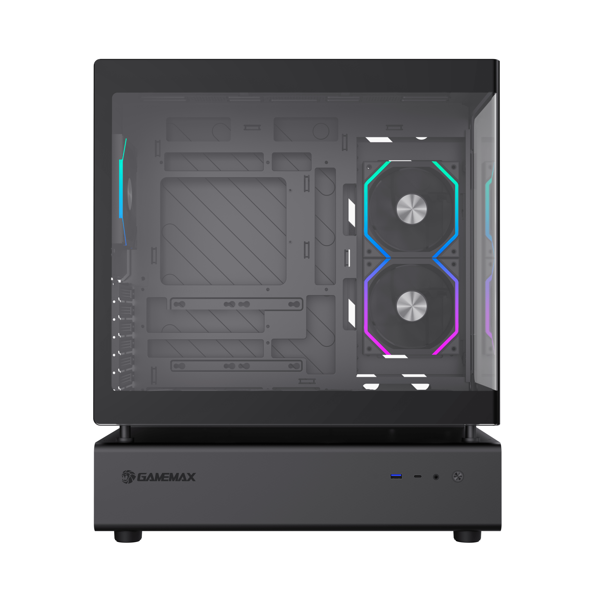 CASE ATX N80 BK NEGRO, Case sin Fuente, 1xUSB 3.0, USB TYPE C, CHASIS VIDRIO TEMPLADO LATERAL Y FRONTAL, Medidas: 439 x 240.50 x 530mm, 2x3.5HDD, 2x3.5SDD interno, Color: Negro. N80-BK - SMART BUSINESS
