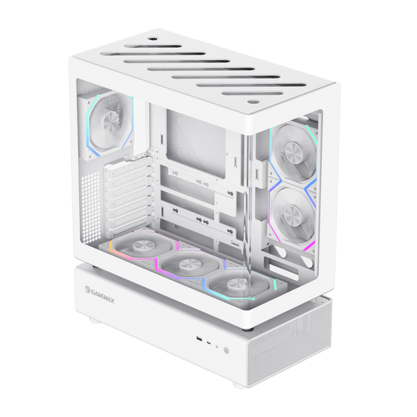 CASE ATX N80 WT (Blanco), Sin Fuente, 1xUSB 3.0, USB TYPE C, Vidrio Templado (Lateral y Frontal), Medidas: 439x240.50x530mm, 2x3.5HDD, 2x3.5SDD interno. N80-WT - SMART BUSINESS