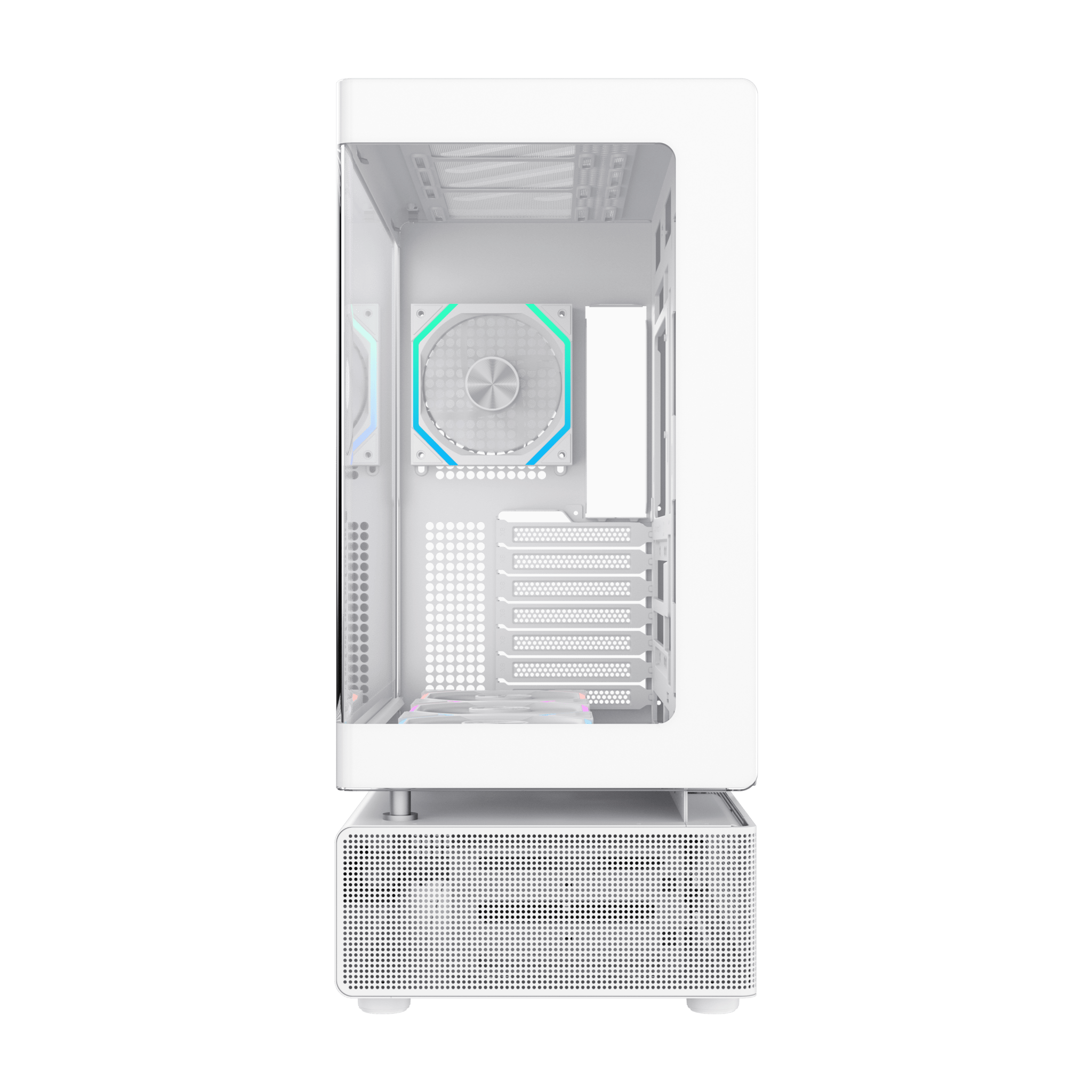 CASE ATX N80 WT (Blanco), Sin Fuente, 1xUSB 3.0, USB TYPE C, Vidrio Templado (Lateral y Frontal), Medidas: 439x240.50x530mm, 2x3.5HDD, 2x3.5SDD interno. N80-WT - SMART BUSINESS