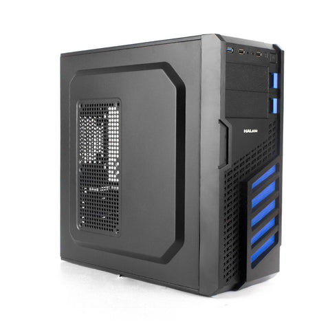 CASE ATX SCORPION 5906 FUENTE 400W, 1xUSB 2.0, 1x USB3.0, Audio HD, 1x12CM LED AZUL COOLER. Medidas: 405 x 178 x 415mm 2x3.5HDD, 2x2.5SDD interno SCORPIO-5906 - SMART BUSINESS