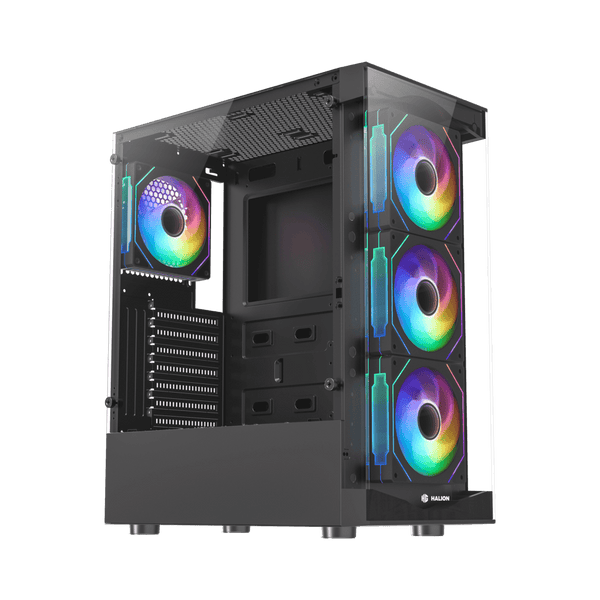CASE ATX TAURO CR33, FUENTE 500W, 2XUSB 2.0, 1XUSB 3.0, AUDIO HD, MICRÓFONO HD, 4X12CM LED RGB COOLER, VT FRONTAL Y LATERAL, MEDIDAS: 375 X 200 X 452MM, 1X3.5HDD, 1X2.5SDD INTERNO. TAURO-CR33 - SMART BUSINESS