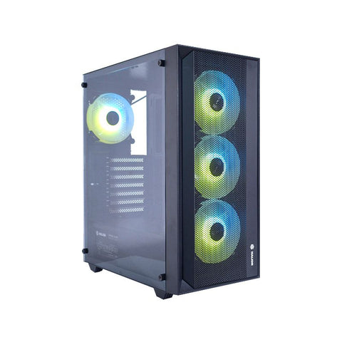 CASE ATX TORNADO 04BK, FUENTE 600W, 2XUSB 2.0, 1XUSB 3.0, AUDIO HD, 4X12CM LED ARGB COOLER, VT LATERAL, MEDIDAS: 370 X 200 X 445MM, 2X3.5HDD, 2X2.5SDD INTERNO TORNADO-04BK - SMART BUSINESS