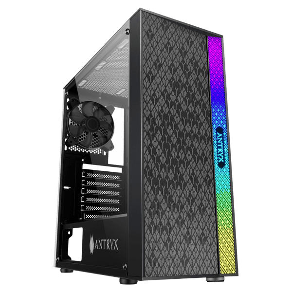 CASE C/FUENTE B500W ANTRYX XTREME NC - 253, C/CINTA  LED, VIDRIO TEMPLADO (AC - XNC253K - 500CPR1) AC-XNC253K-500CPR1 - SMART BUSINESS