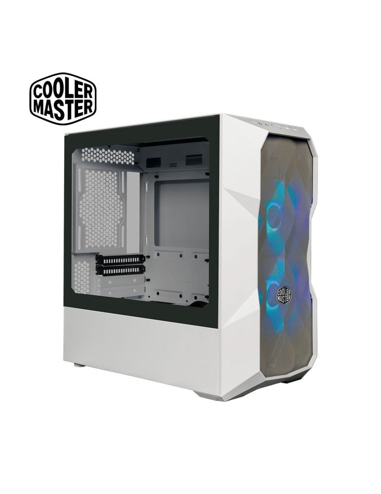 GABINETE COOLER MASTER MASTERBOX TD300 MESH CON VENTANA ARGB, MINI TOWER, MINI-ITX/MICRO-ATX, USB 3.0, SIN FUENTE, BLANCO ― ¡ENVIO GRATIS LIMITADO A 5 PRODUCTOS POR CLIENTE!