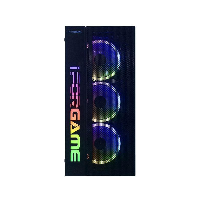 CASE E - ATX IFORGAME J04, Fuente AK600 80+ BRONZE, 2xUSB 2.0, 1xUSB 3.0, Audio HD, 4x12CM LED RGB COOLER, VT lateral y frontal, Medidas: 450 x 210 x 420mm, 2x3.5HDD, 2x2.5SDD interno IFORGAME-J04 - SMART BUSINESS