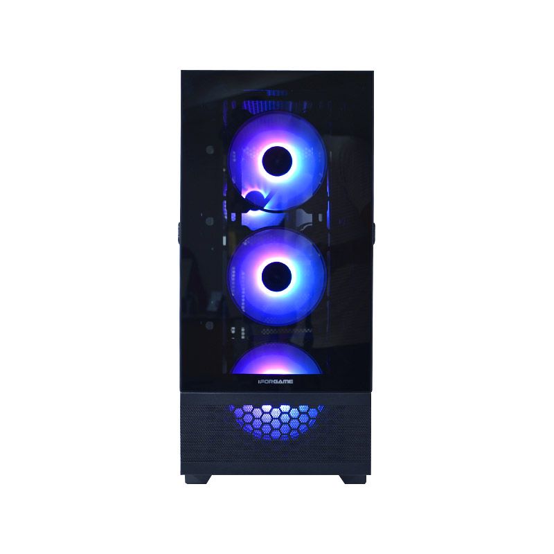 CASE E - ATX IFORGAME X5, Case sin Fuente, 2xUSB 2.0, 1xUSB 3.0, Audio HD, 4x12CM LED ARGB COOLER, VT frontal y lateral, Medidas: 460 x 225 x 490mm, 2x3.5HDD, 2x2.5SDD interno IFORGAME-X5 - SMART BUSINESS