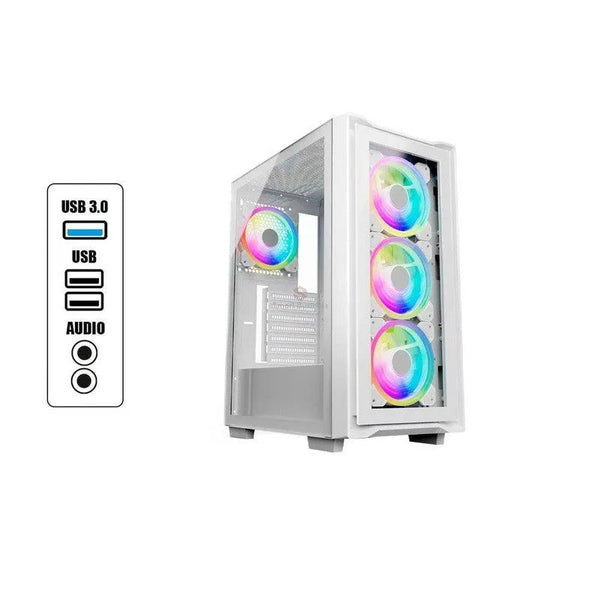 Case Gamer Halion Titan 103 Super White 600W Vtrgb - SMART BUSINESS