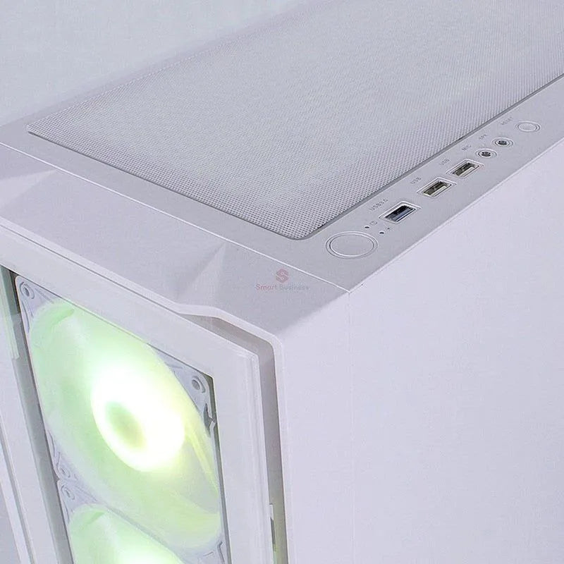 Case Gamer Halion Titan 103 Super White 600W Vtrgb - SMART BUSINESS