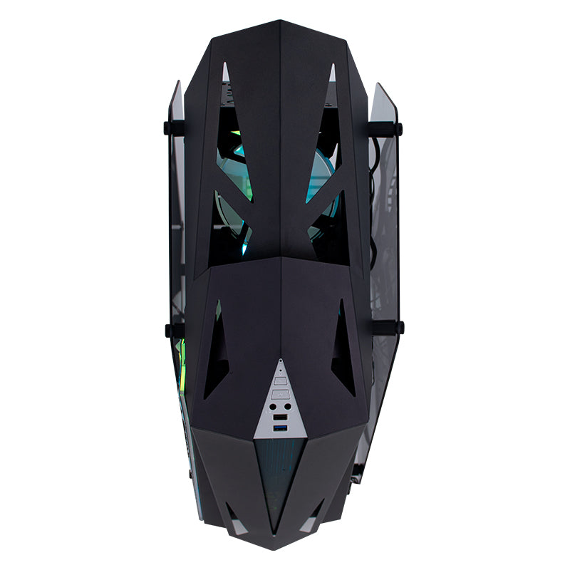 Case gamer TEROS TE-1314G, Mid Tower, USB 3.0 / USB 2.0, audio, ventilador ARGB, negro - SMART BUSINESS