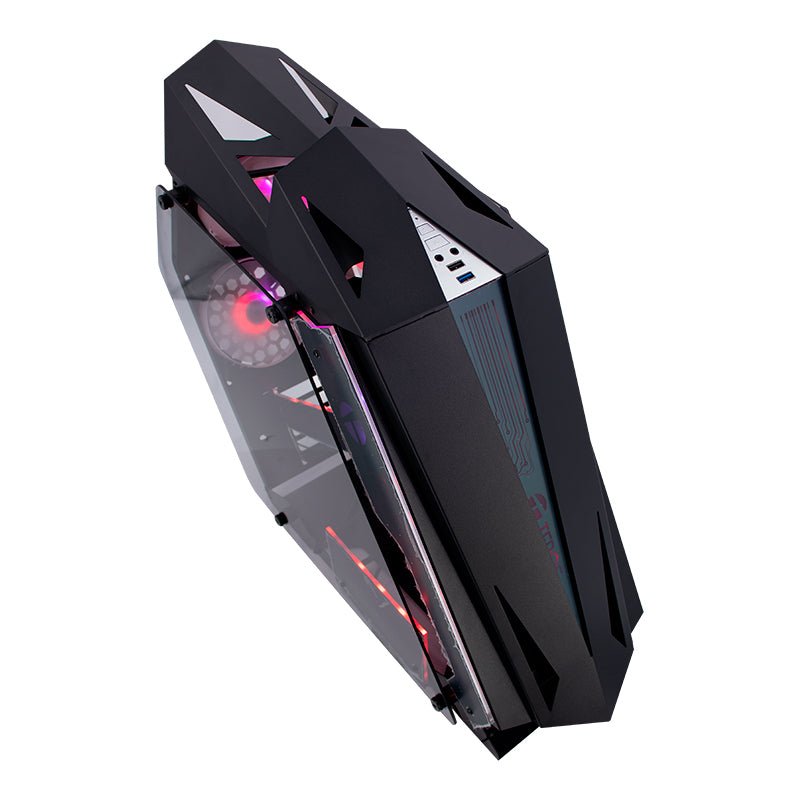 CASE GAMER TEROS TE - 1314G, MID TOWER, USB 3.0 / USB 2.0, AUDIO, VENTILADOR ARGB, NEGRO TE-1314G - SMART BUSINESS