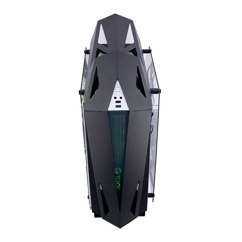 CASE GAMER TEROS TE - 1314G, MID TOWER, USB 3.0 / USB 2.0, AUDIO, VENTILADOR ARGB, NEGRO TE-1314G - SMART BUSINESS