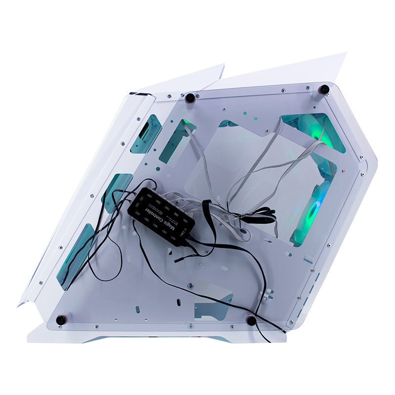 Case gamer TEROS TE-1316G, Mid Tower, USB 3.0 / USB 2.0, audio, ventilador ARGB, negro - SMART BUSINESS