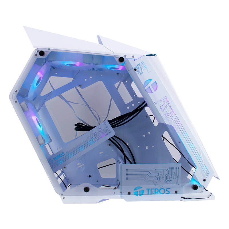 CASE GAMER TEROS TE - 1316G, MID TOWER, USB 3.0 / USB 2.0, AUDIO, VENTILADOR ARGB, NEGRO TE-1316G - SMART BUSINESS