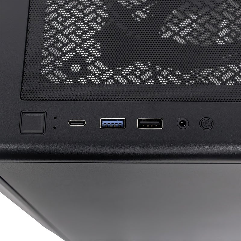 CASE GAMER TEROS TE - 1321G, MID TOWER, USB 3.0 / USB 2.0, AUDIO, VENTILADOR ARGB, NEGRO TE-1321G - SMART BUSINESS