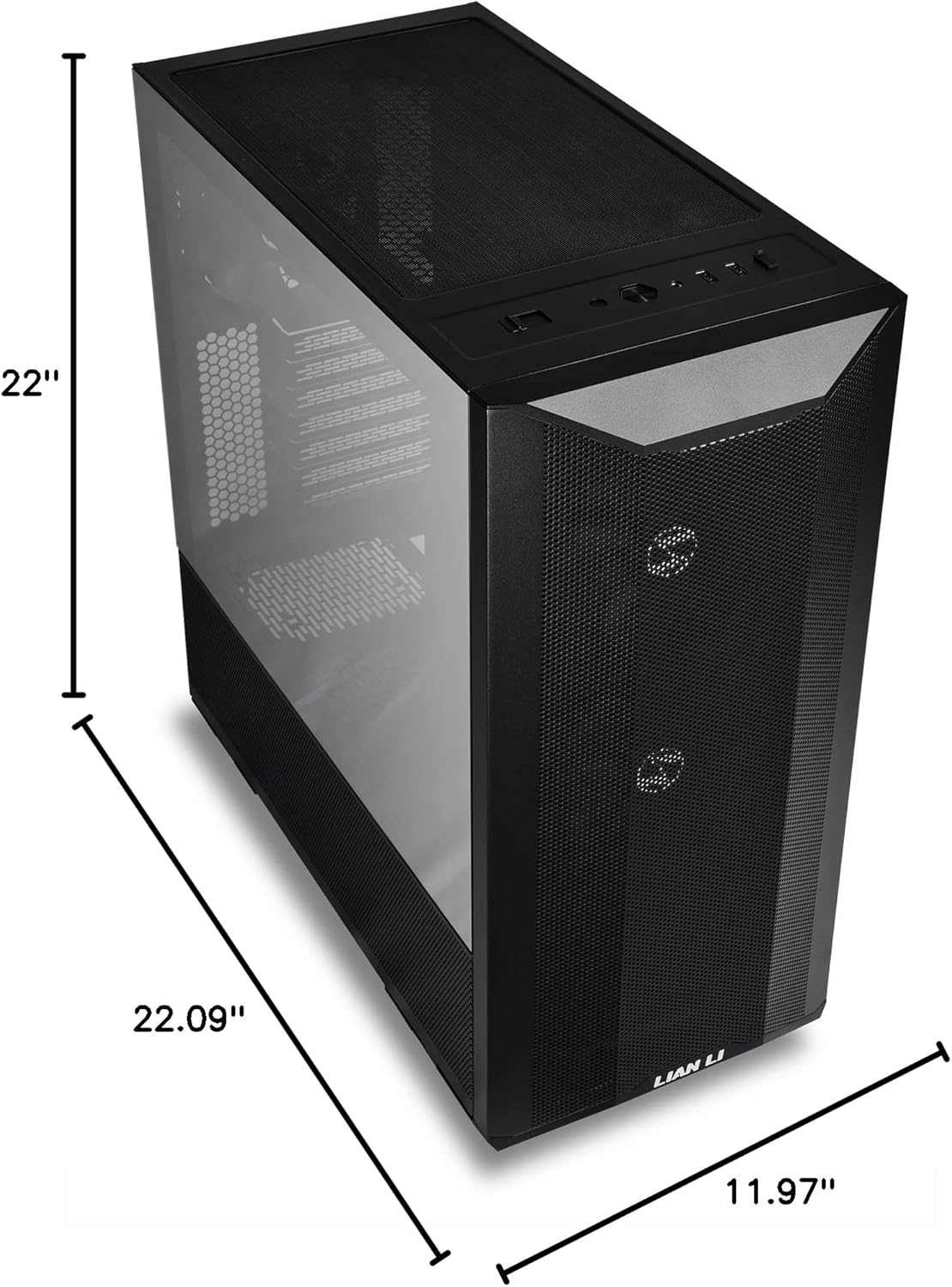 CASE LIAN LI LANCOOL II MESH C PERFORMANCE BLACK, 2  VIDRIO TEMPLADO, USB TIPO - C (PERFORMANCE - X)  PERFORMANCE-X - SMART BUSINESS