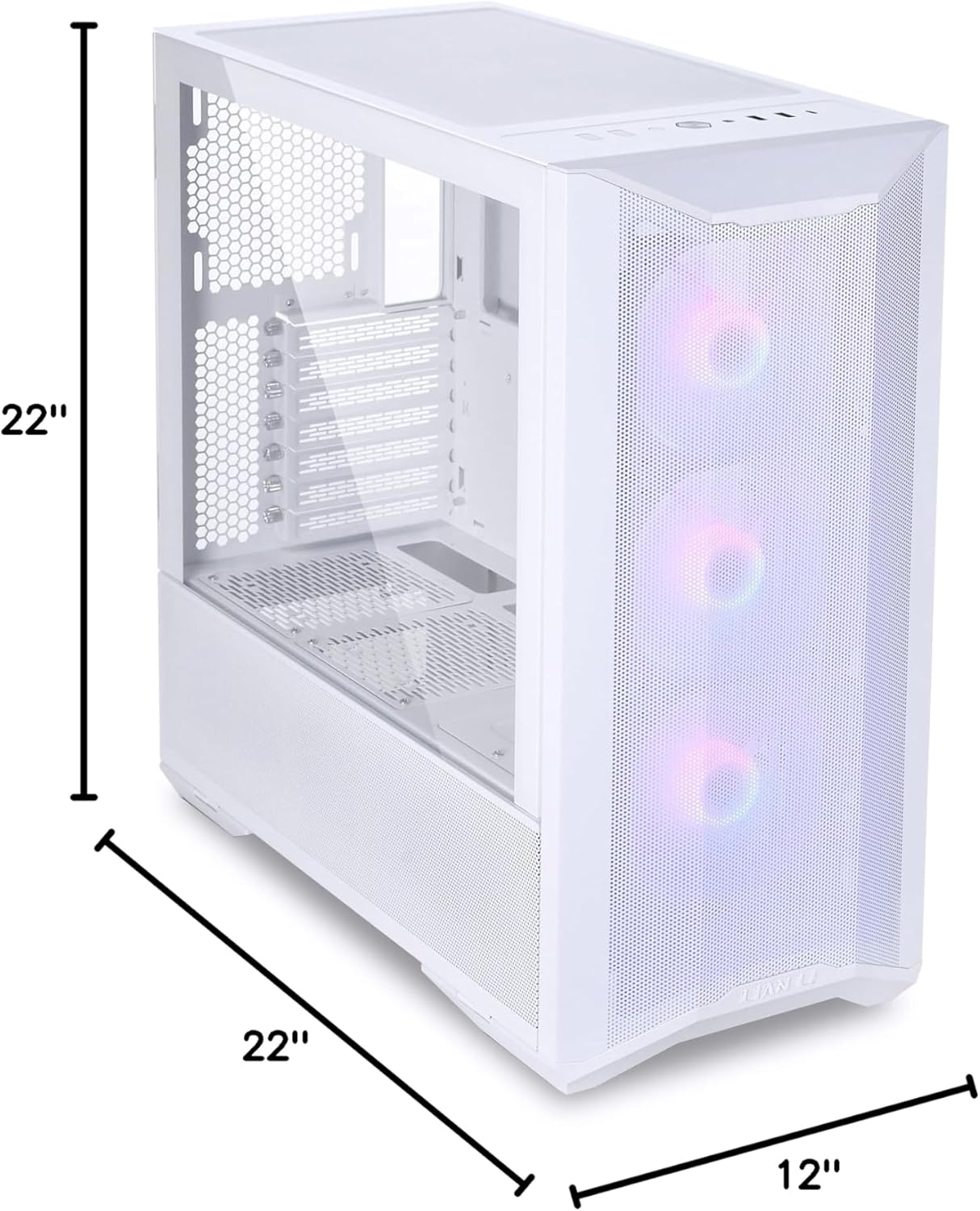 CASE LIAN LI LANCOOL II MESH C SNOW ARGB, 2 VIDRIO  TEMPLADO, USB TIPO - C (RGB - S) RGB-S - SMART BUSINESS