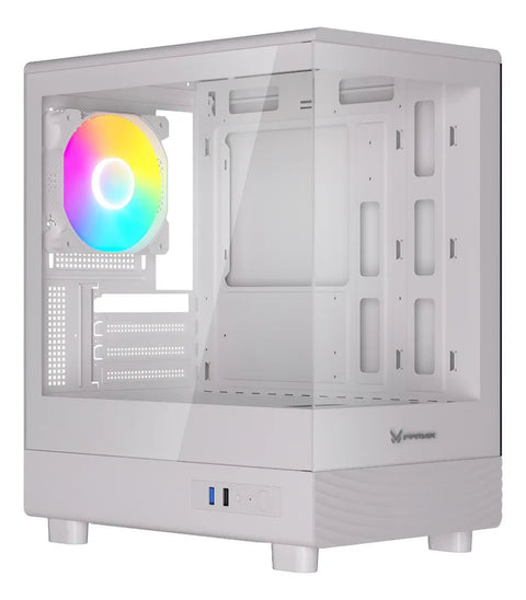 CASE MATX FISH DIAMOND R2M BLANCO, Case sin Fuente, 1xUSB 2.0, 1xUSB 3.0, 1xTRRS, VT frontal y lateral, CHASIS superior y posterior, Medidas: 355 x 180 x 425mm, 2x3.5HDD, 1x2.5SDD interno DIAMOND-R2M-WT - SMART BUSINESS