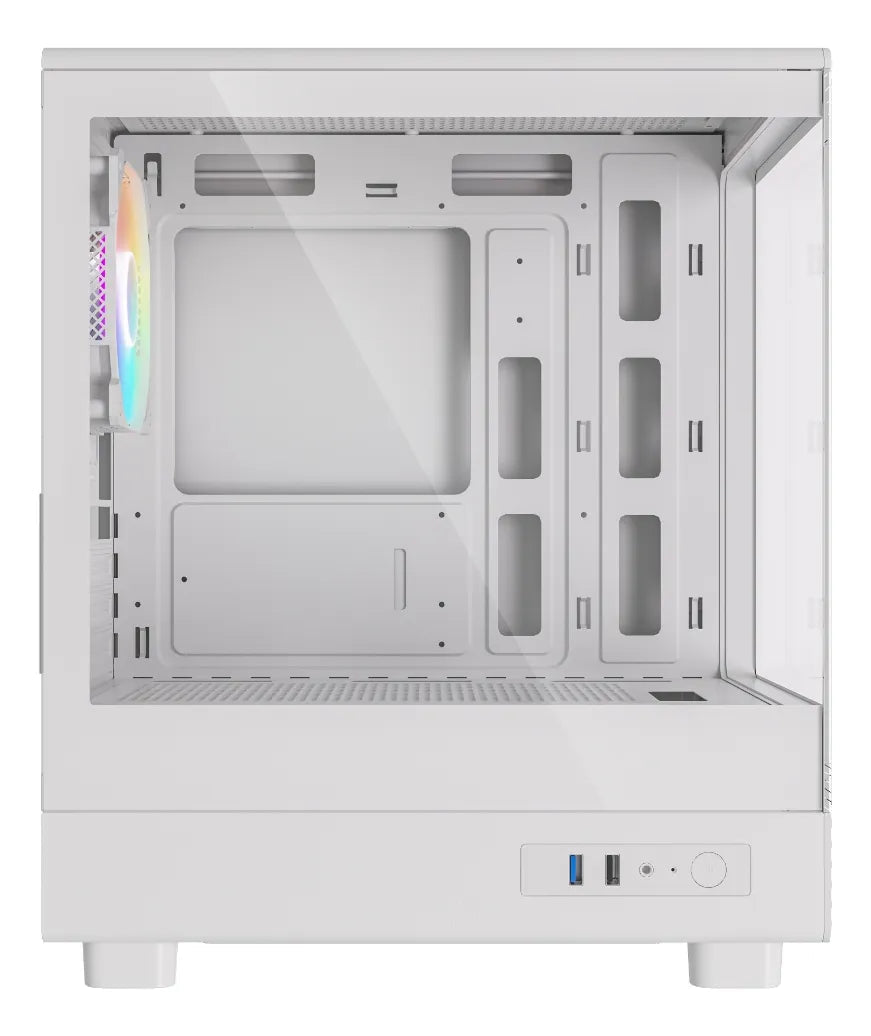 CASE MATX FISH DIAMOND R2M BLANCO, Case sin Fuente, 1xUSB 2.0, 1xUSB 3.0, 1xTRRS, VT frontal y lateral, CHASIS superior y posterior, Medidas: 355 x 180 x 425mm, 2x3.5HDD, 1x2.5SDD interno DIAMOND-R2M-WT - SMART BUSINESS