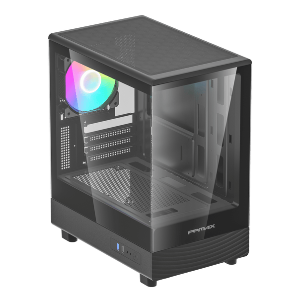 CASE MATX FISH, DIAMOND R2M NEGRO, Case sin Fuente, 1xUSB 2.0, 1xUSB 3.0, 1xTRRS, VT frontal y lateral, CHASIS superior y posterior., Medidas: 345 x 218 x 400mm, 2x3.5HDD, 1x2.5SDD interno DIAMOND-R2M-BL - SMART BUSINESS
