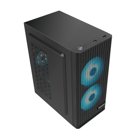CASE MATX WIND SHELL G1, ATX - 300W, 1xUSB 2.0, 1xUSB 3.0, 1xUSB C, 1xAUDIO&MIC, Malla lateral, CHASIS delantero, Medidas: 300 x 168 x 350mm, 1x3.5HDD, 2x2.5SDD interno MATX-WIND-SHELL-G1 - SMART BUSINESS