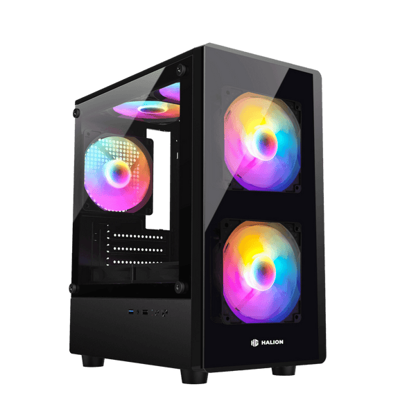 CASE MICRO ATX LUNA P25, Case sin Fuente, USB 3.0 x1, USB 2.0 x1, TRRS (AUDIO& MIC) X 1, 03 Ventiladores Luz LED RGB, VT lateral y frontal, Medidas: 335 x 192 x 391mm, 1x3.5HDD, 2x2.5SDD interno LUNA-P25 - SMART BUSINESS