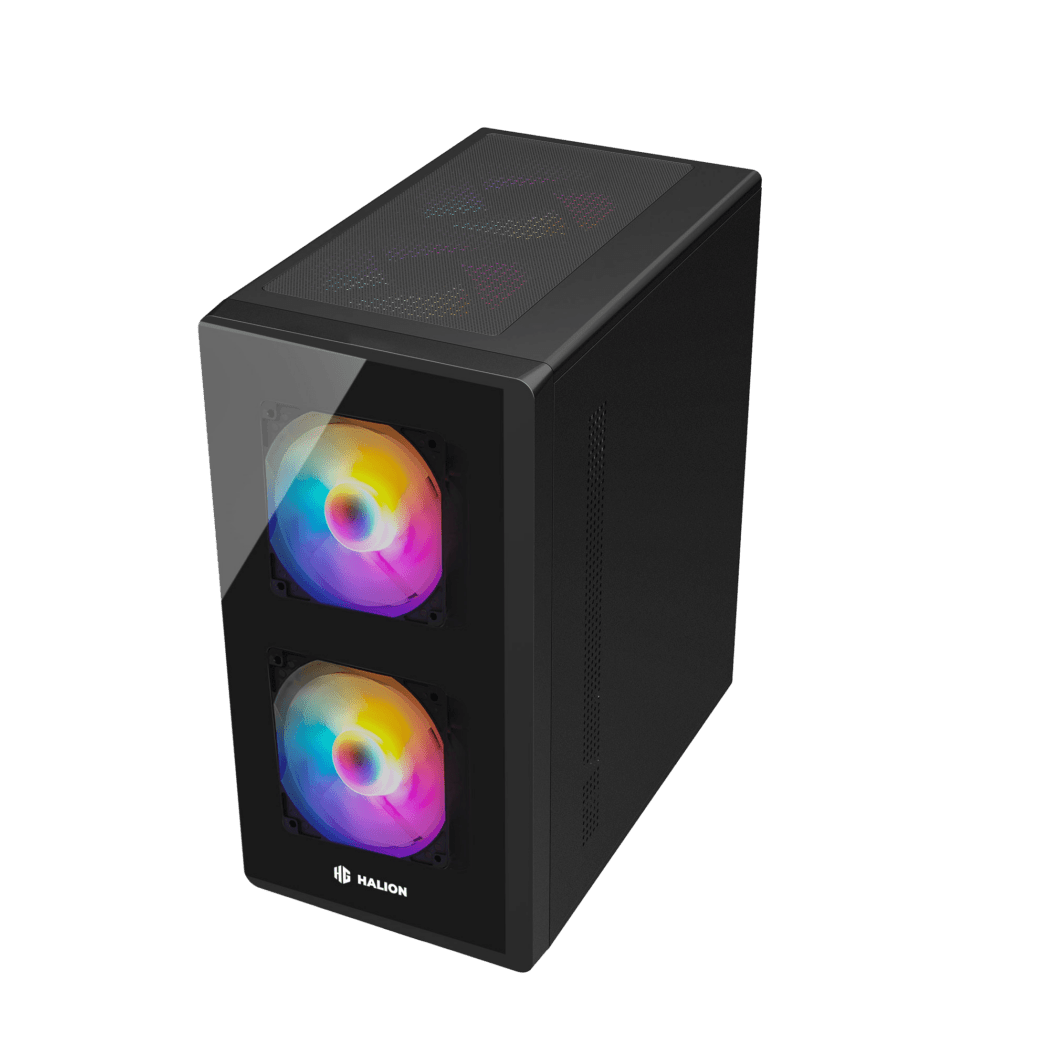 CASE MICRO ATX LUNA P25, Case sin Fuente, USB 3.0 x1, USB 2.0 x1, TRRS (AUDIO& MIC) X 1, 03 Ventiladores Luz LED RGB, VT lateral y frontal, Medidas: 335 x 192 x 391mm, 1x3.5HDD, 2x2.5SDD interno LUNA-P25 - SMART BUSINESS