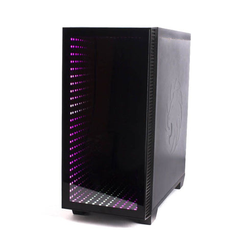 CASE MICRO ATX MINI ABYSS, Case sin Fuente, 2xUSB 3.0, Audio HD, Banda RGB, efecto sinfin, 1x12CM LED ARGB COOLER, VT lateral y frontal, Medidas: 405 x 193 x 415mm, 2x3.5HDD interno. MINI-ABYSS - SMART BUSINESS
