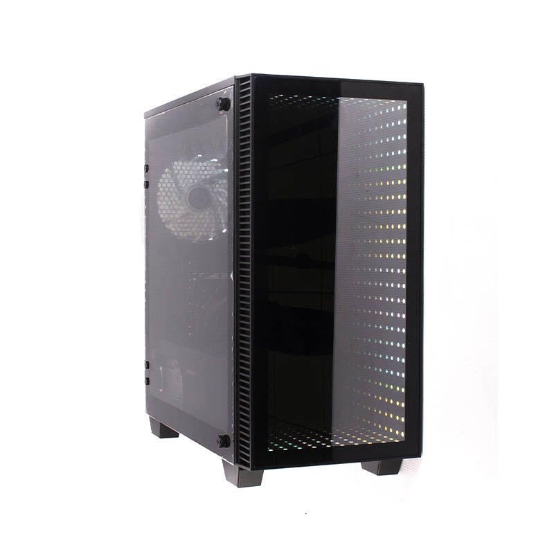 CASE MICRO ATX MINI ABYSS, Case sin Fuente, 2xUSB 3.0, Audio HD, Banda RGB, efecto sinfin, 1x12CM LED ARGB COOLER, VT lateral y frontal, Medidas: 405 x 193 x 415mm, 2x3.5HDD interno. MINI-ABYSS - SMART BUSINESS