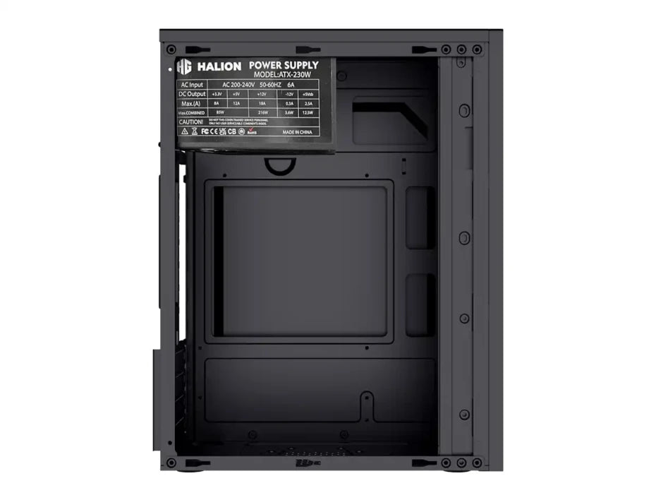 CASE MICRO ATX NOVA T12, FUENTE 600W, 2xUSB 2.0, Audio, Micrófono, Medidas: 278 x 165 x 350mm, 2x3.5HDD, 2x2.5SDD interno NOVA-T12 - SMART BUSINESS