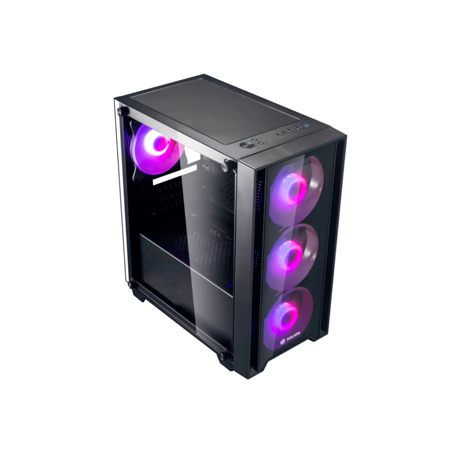 CASE MICRO ATX RAGNAROK 320, FUENTE 550W, 2xUSB 2.0, 1xUSB 3.0, Audio HD, Micrófono HD, 4x12CM LED RGB COOLER, VT frontal y lateral, Medidas: 350 x 190 x 400mm, 3x3.5HDD, 1x2.5SDD interno RAGNAROK-320 - SMART BUSINESS