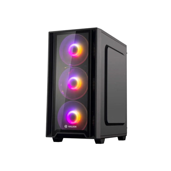 CASE MICRO ATX RAGNAROK 320, FUENTE 550W, 2xUSB 2.0, 1xUSB 3.0, Audio HD, Micrófono HD, 4x12CM LED RGB COOLER, VT frontal y lateral, Medidas: 350 x 190 x 400mm, 3x3.5HDD, 1x2.5SDD interno RAGNAROK-320 - SMART BUSINESS