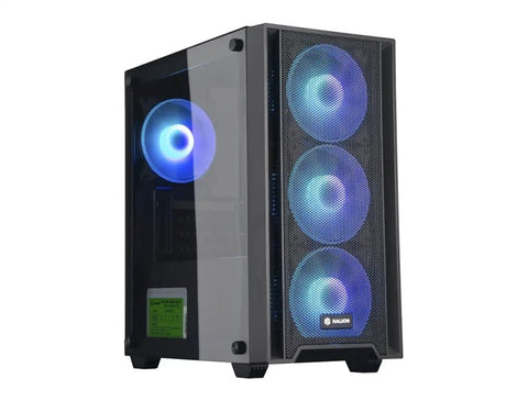 CASE MICRO ATX RAGNAROK 321, FUENTE 550W, 2xUSB 2.0, 1xUSB 3.0, Audio HD, Micrófono HD, 4x12CM LED RGB COOLER, VT lateral, malla frontal, Medidas: 350x190x400mm, 3x3.5HDD, 1x2.5SDD interno RAGNAROK-321 - SMART BUSINESS