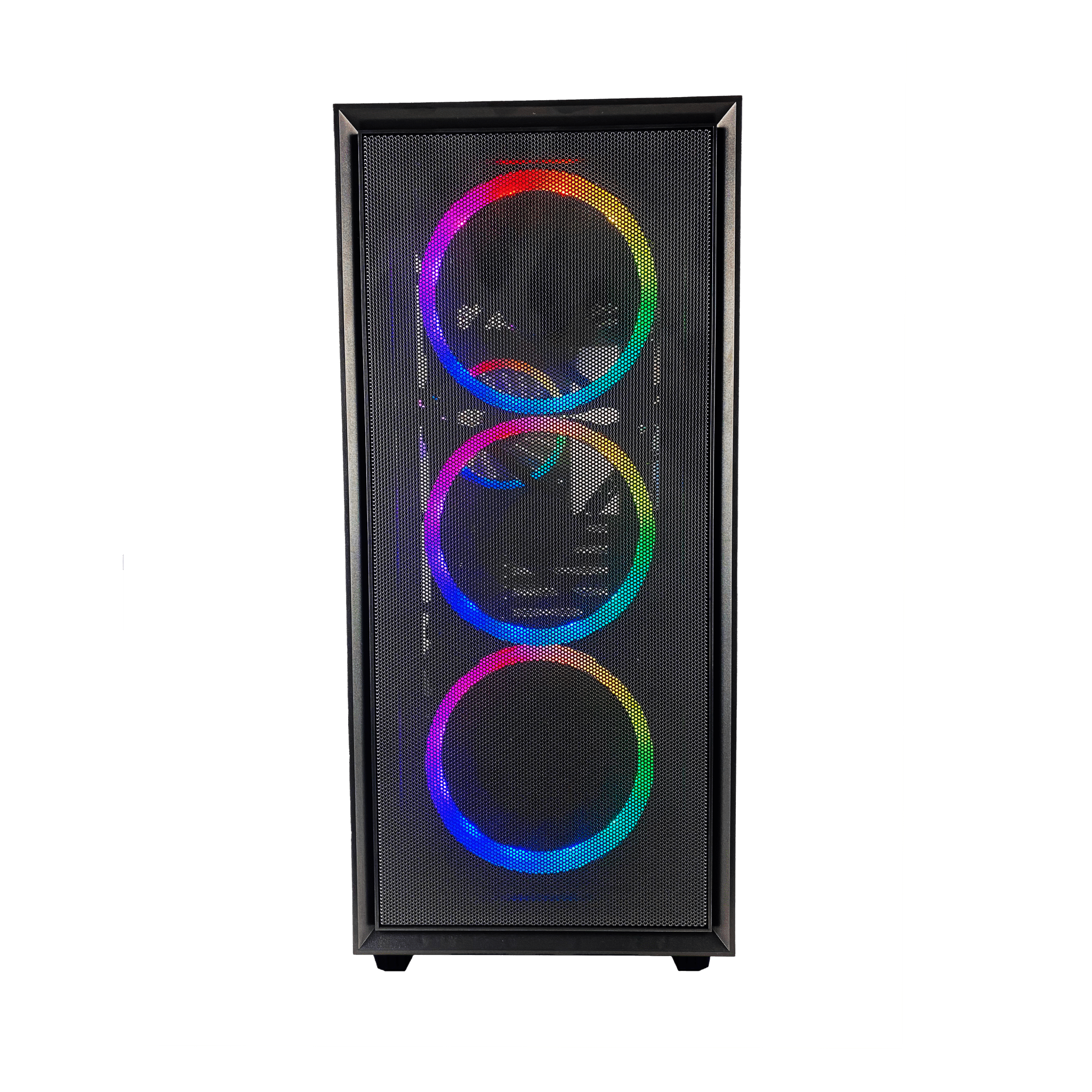 CASE MICRO ATX, STORM BK, Case sin Fuente, 2xUSB 2.0, 1xUSB 3.0, Audio HD, 4x12CM LED RAINBOW COOLER, VT lateral, Medidas: 360 x 200 x 450 mm, 2x3.5HDD, 2x2.5SDD interno STORM-BK - SMART BUSINESS