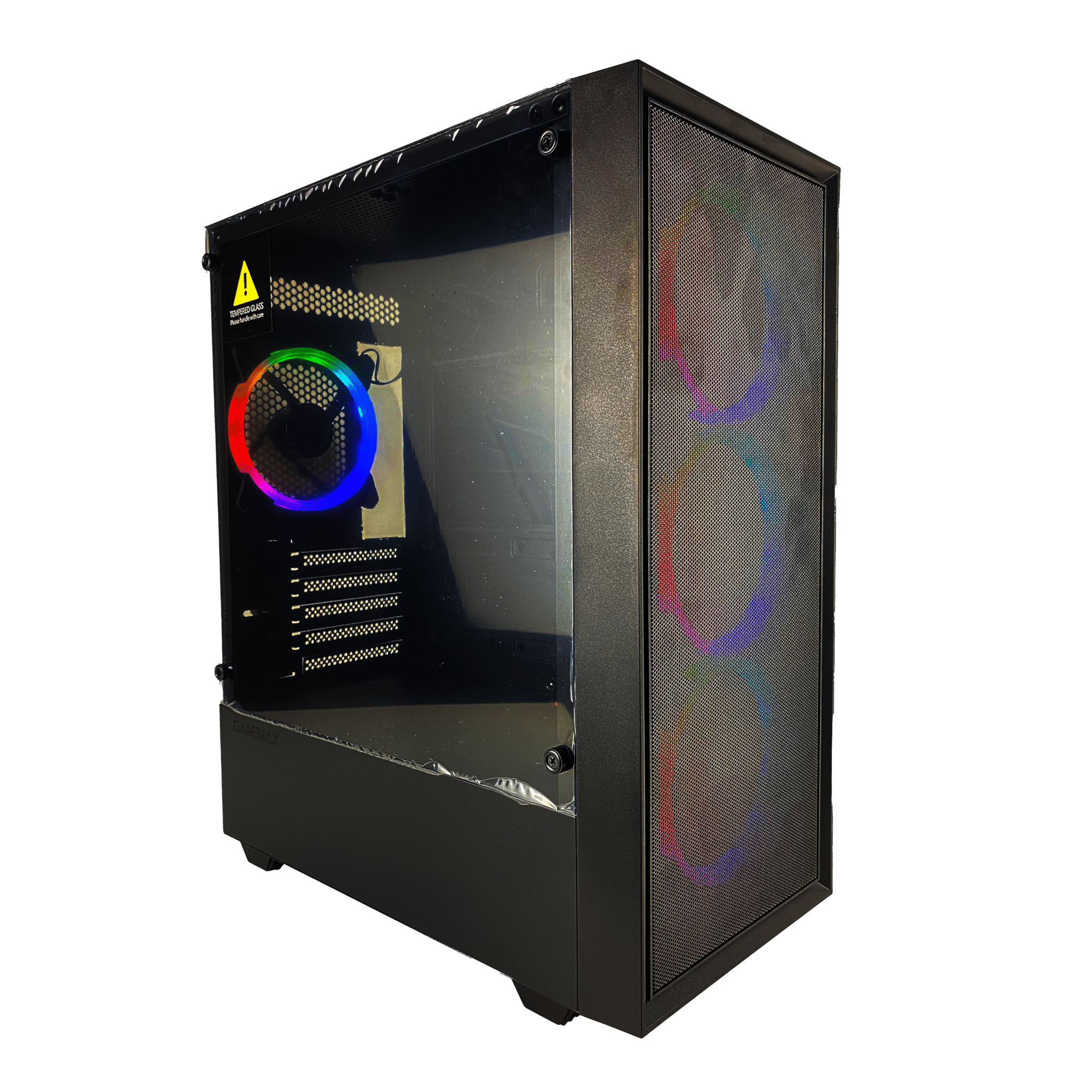 CASE MICRO ATX, STORM BK, Case sin Fuente, 2xUSB 2.0, 1xUSB 3.0, Audio HD, 4x12CM LED RAINBOW COOLER, VT lateral, Medidas: 360 x 200 x 450 mm, 2x3.5HDD, 2x2.5SDD interno STORM-BK - SMART BUSINESS
