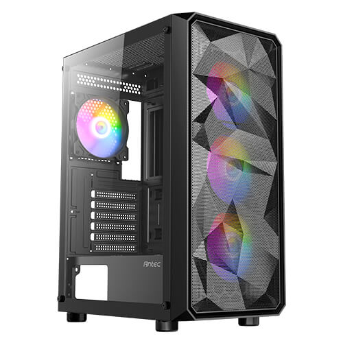 CASE Mid - Tower Antec AX83 EXTREME con 4 Ventiladores RGB Fijos, Panel Frontal de Malla, Vidrio Templado, Soporte ATX 0-761345-10042-7 - SMART BUSINESS