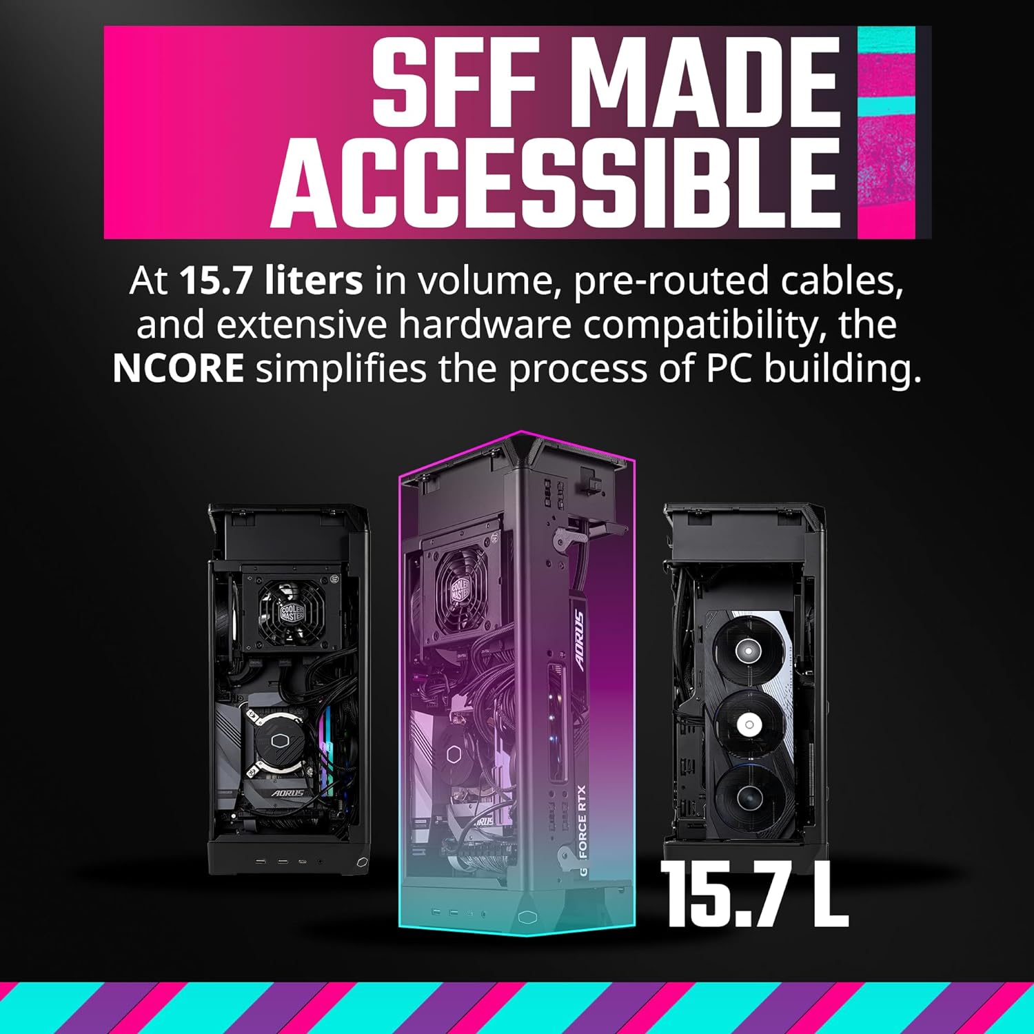 CASE-PC COOLER MASTER NCORE 100 MAX NR100-MNNN85-SL0 - SMART BUSINESS