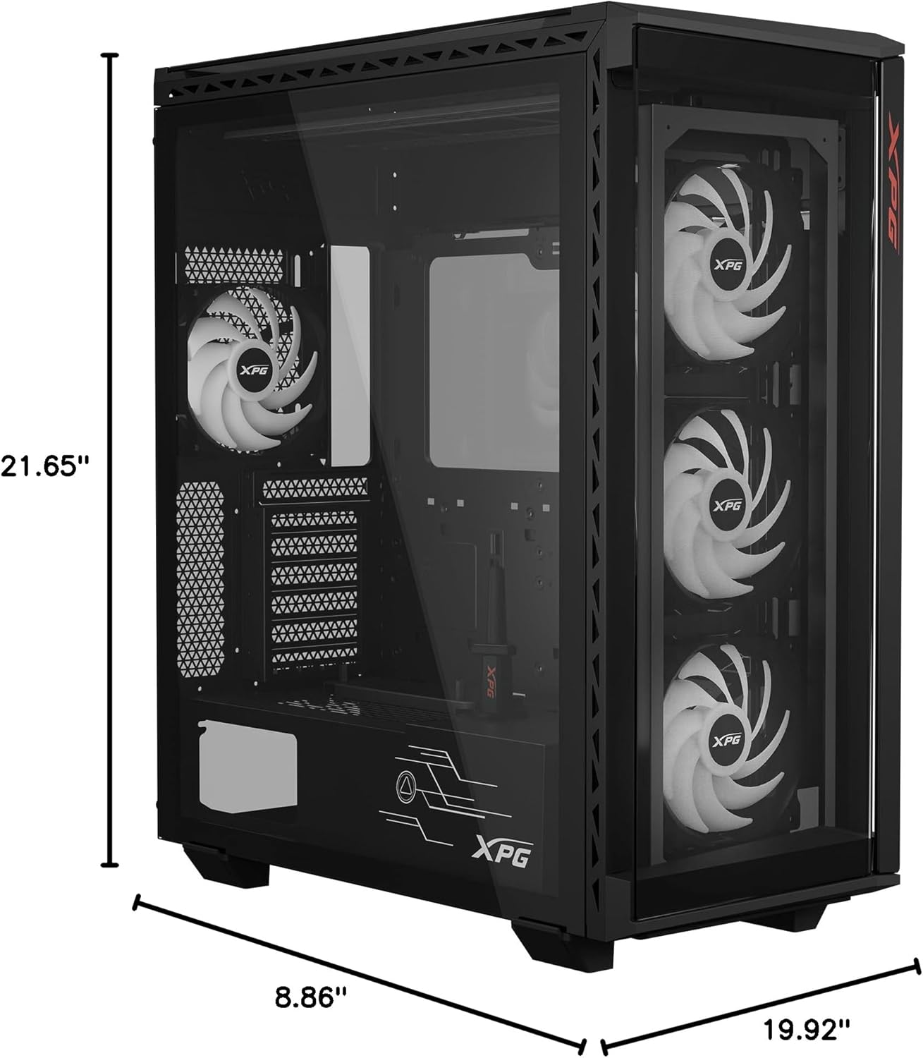 CASE - PC XPG BATTLECRUISER II BK MT 4AR GL BATTLECRUISERIIST - BKCWW BATTLECRUISERIIST-BKCWW - SMART BUSINESS