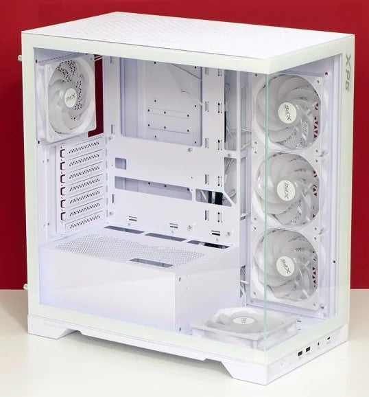 CASE-PC XPG INVADER X WHITE 5 FANS + RISER PCIE4.0 INVADERXMT-WHCWW - SMART BUSINESS