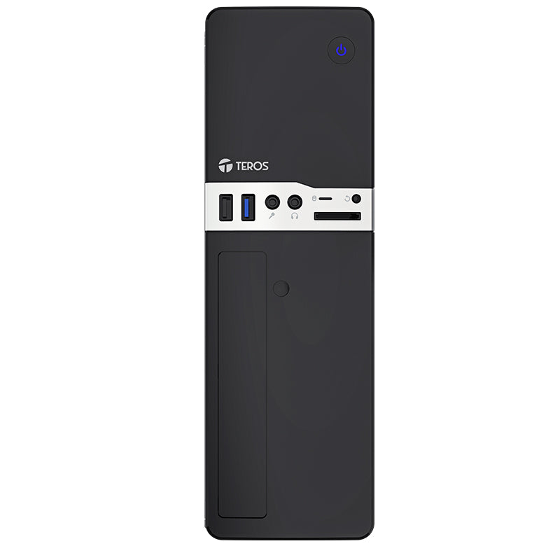 CASE TEROS TE-1032S, SLIM, 250 W, USB 3.0 / USB 2.0, AUDIO HD, DVD, NEGRO - SMART BUSINESS