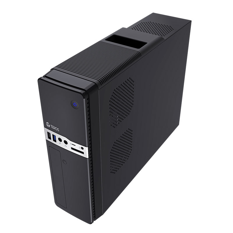CASE TEROS TE-1032S, SLIM, 250 W, USB 3.0 / USB 2.0, AUDIO HD, DVD, NEGRO - SMART BUSINESS