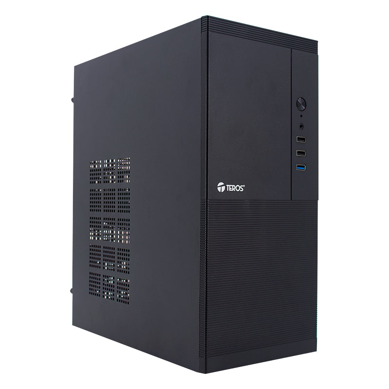 Case TEROS TE-1033S, Mini Tower ATX, 250 W, USB 3.0 / 2.0, audio HD, negro - SMART BUSINESS