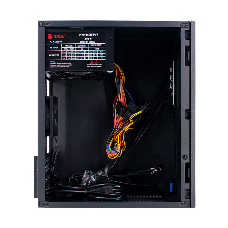 Case TEROS TE-1033S, Mini Tower ATX, 250 W, USB 3.0 / 2.0, audio HD, negro - SMART BUSINESS
