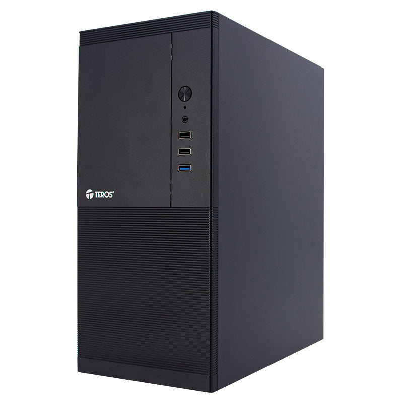 Case TEROS TE-1033S, Mini Tower ATX, 250 W, USB 3.0 / 2.0, audio HD, negro - SMART BUSINESS